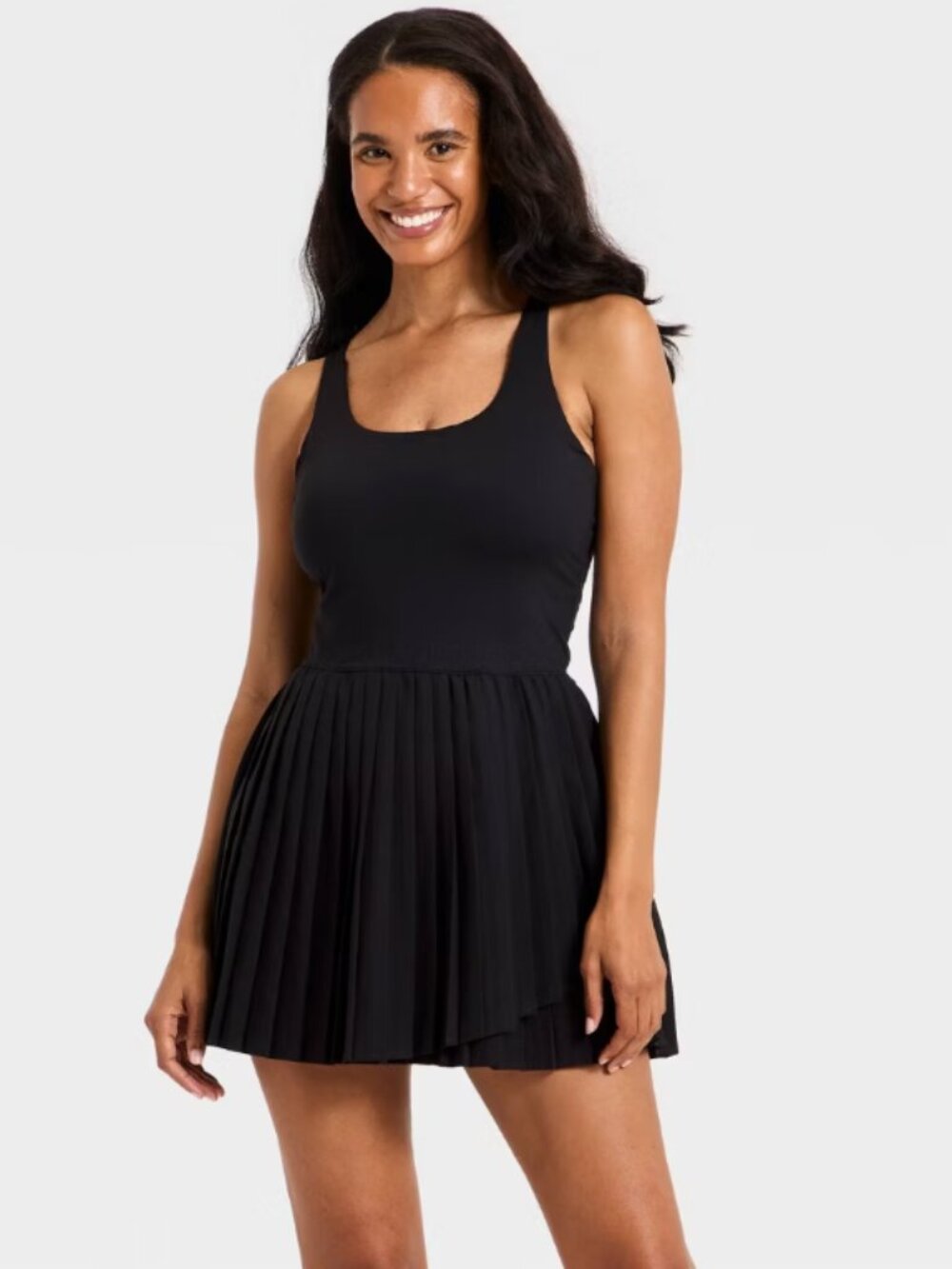 Women's Pleated Active Dress - All In Motion (Black)